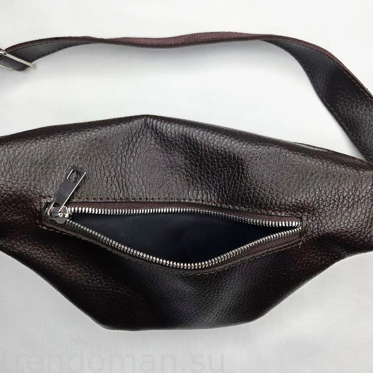 Сумка поясная кожаная Loran Rouge, 30x15 см, унисекс, мужская, женская