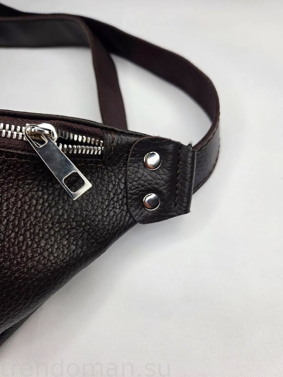 Сумка поясная кожаная Loran Rouge, 30x15 см, унисекс, мужская, женская