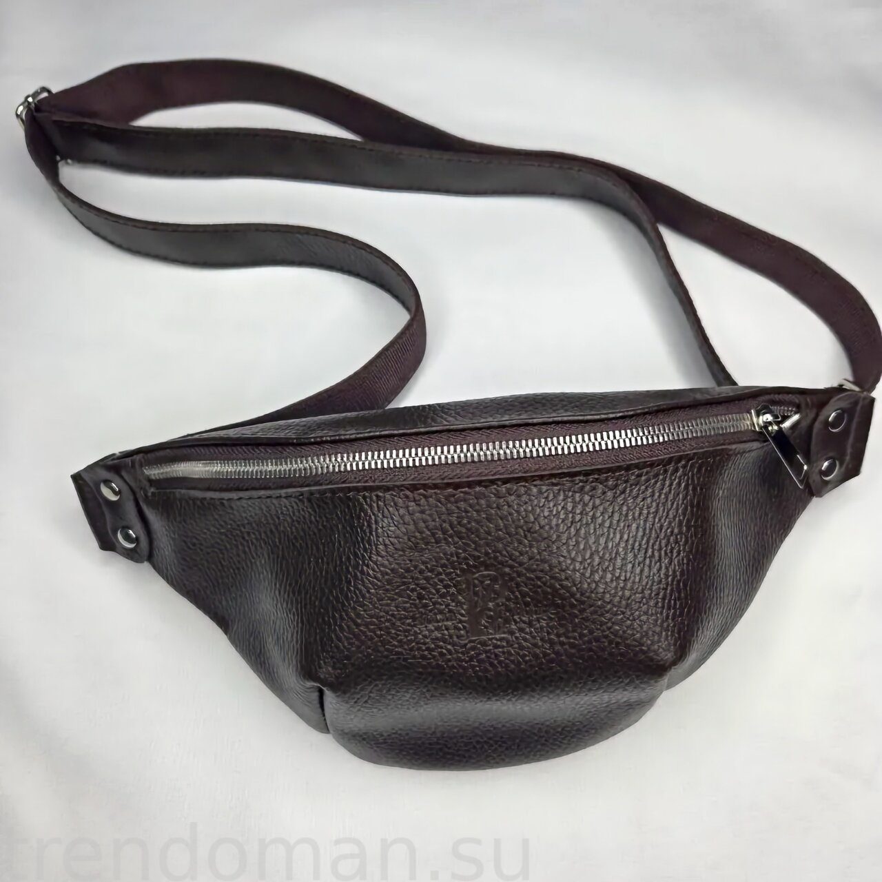 Сумка поясная кожаная Loran Rouge, 30x15 см, унисекс, мужская, женская